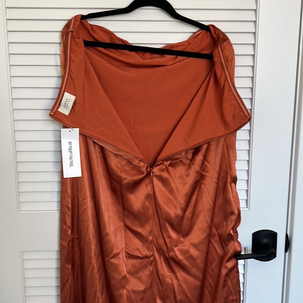 Dissh burnt orange satin dress - Picture 8 of 14